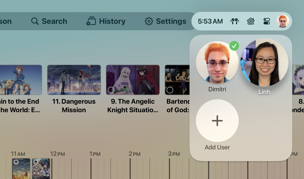 Native Profiles on tvOS